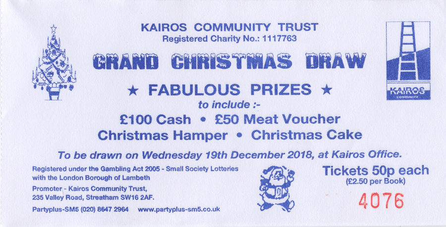 Kairos Christmas raffle draw