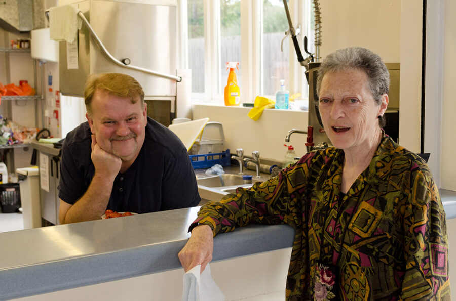 Kairos art therapist Lucia McGuckin with the late Robert Clements