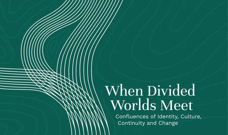 GASI Symposium 2023 Flyer. Title: "When Divided Worlds Meet: Confluences of Identity, Culture, Continuity and Change"