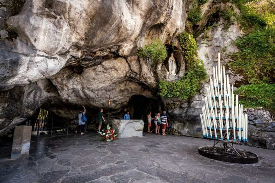 The Grotto in Lourdes (Photo by Nick Castelli on Unsplash)