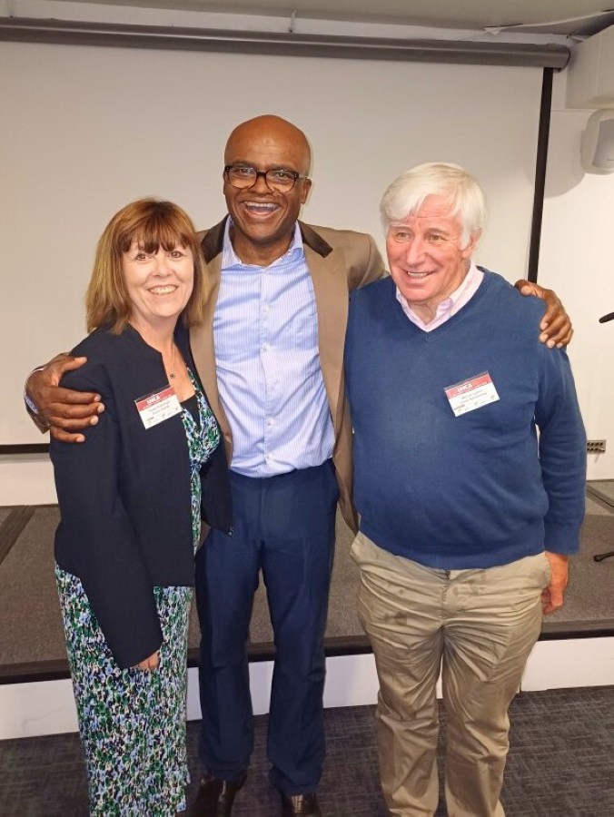 wTrisha Pickersgill, Kriss Akabusi, Mossie Lyons Trisha Pickersgill, Chief Executive of CRASH, with Olympian and motivational speaker Kriss Akabusi and Mossie Lyons, Kairos Director