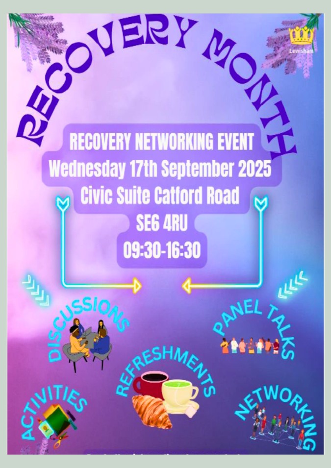 wLewisham Recovery Month flyer wLewisham Recovery Month flyer