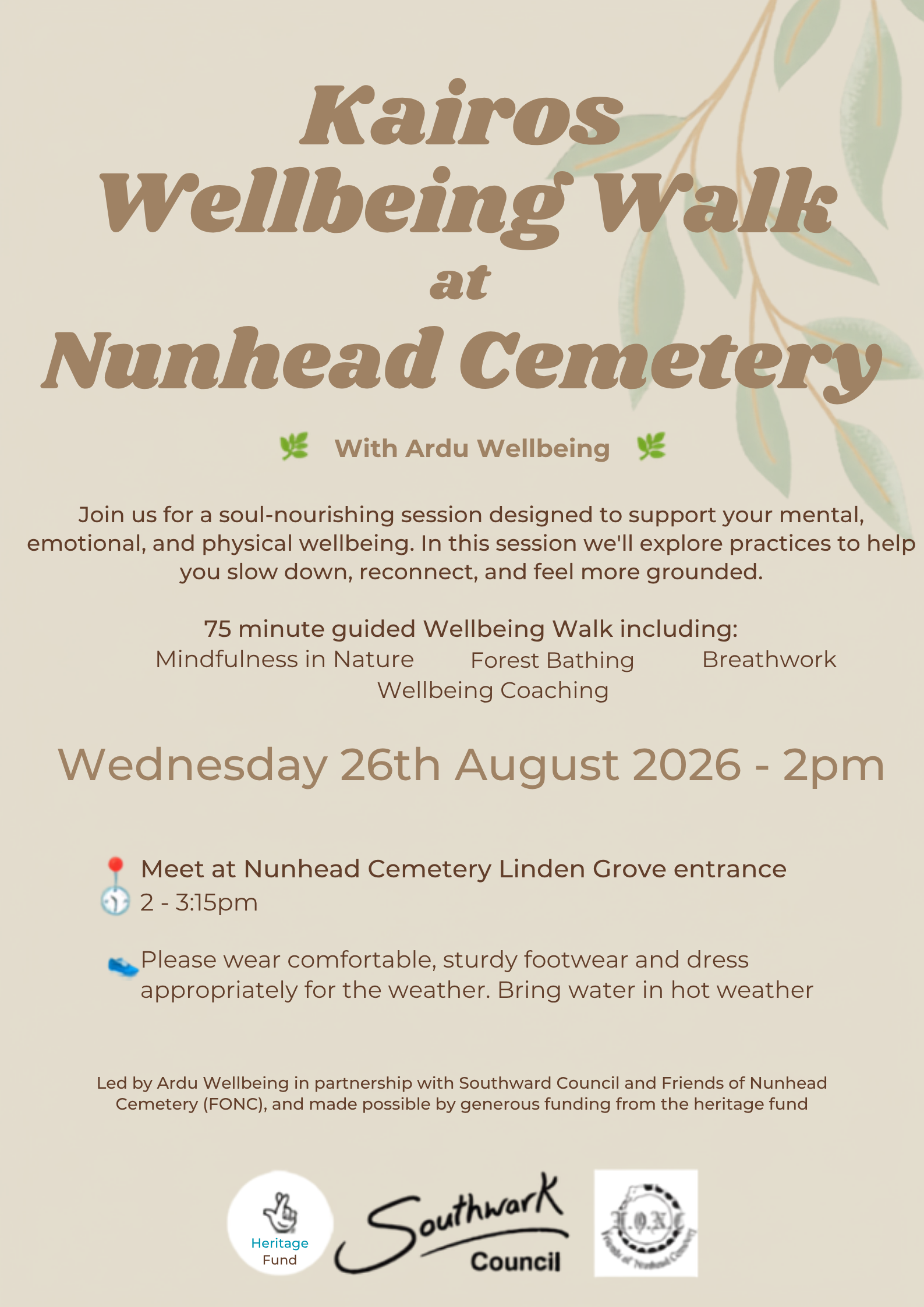 Wellbeing walk 2026